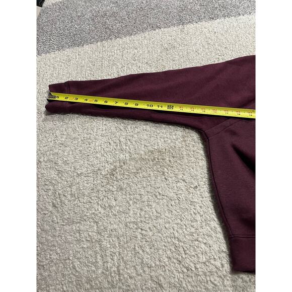 Under Armour Women's Size Small Crew Neck Loose Pullover Sweatshirt Burgundy - Picture 4 of 9